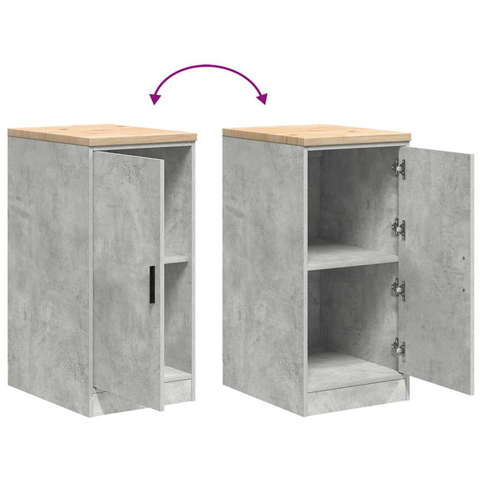 Dulap depozitare garaj Beton Gri 40x51x85 cm lemn masiv de pin - WALTI WALTI