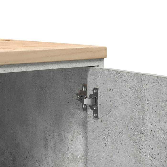 Dulap depozitare garaj Beton Gri 40x51x85 cm lemn masiv de pin - WALTI WALTI
