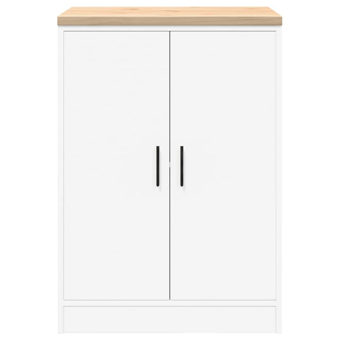 Dulap depozitare garaj alb 60x51x85 cm lemn masiv de pin - WALTI WALTI