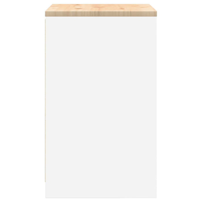 Dulap depozitare garaj alb 60x51x85 cm lemn masiv de pin - WALTI WALTI