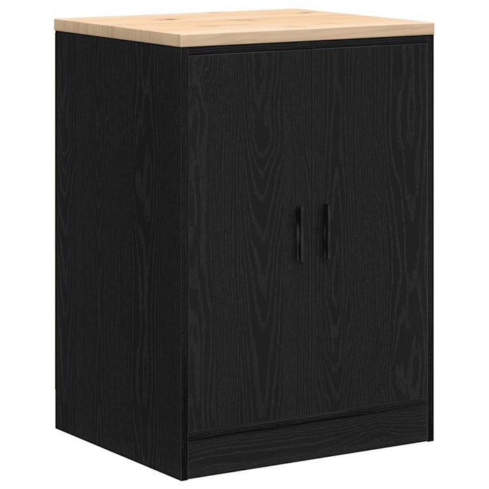 Dulap depozitare garaj negru 60x51x85 cm lemn masiv de pin - WALTI WALTI