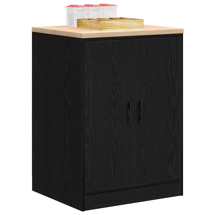 Dulap depozitare garaj negru 60x51x85 cm lemn masiv de pin - WALTI WALTI