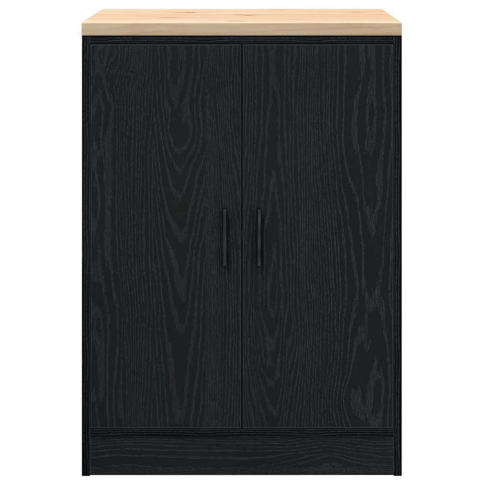 Dulap depozitare garaj negru 60x51x85 cm lemn masiv de pin - WALTI WALTI