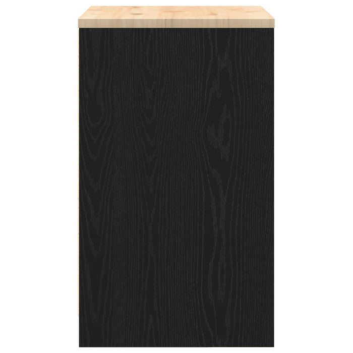 Dulap depozitare garaj negru 60x51x85 cm lemn masiv de pin - WALTI WALTI