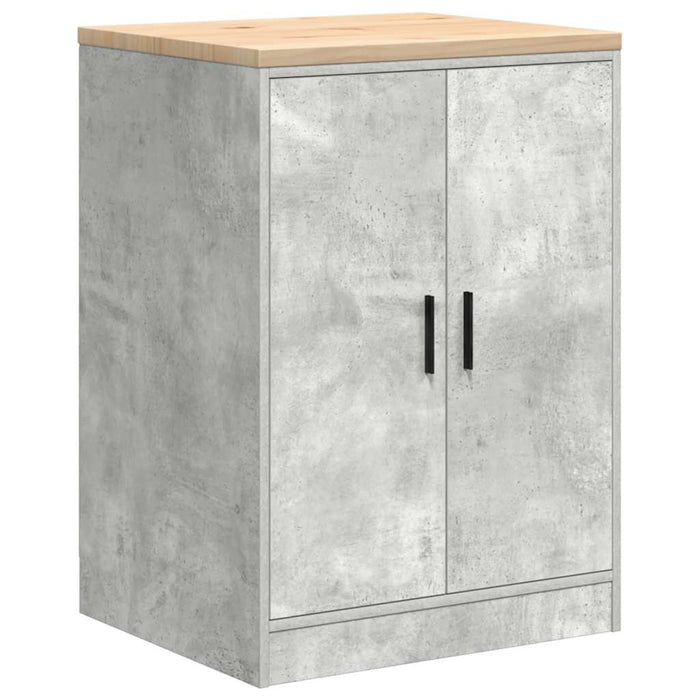 Dulap depozitare garaj Beton Gri 60x51x85 cm lemn masiv de pin - WALTI WALTI