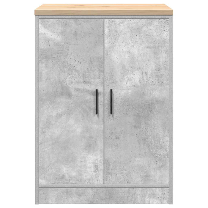 Dulap depozitare garaj Beton Gri 60x51x85 cm lemn masiv de pin - WALTI WALTI