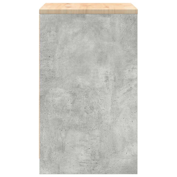 Dulap depozitare garaj Beton Gri 60x51x85 cm lemn masiv de pin - WALTI WALTI