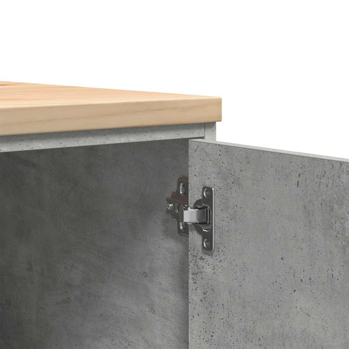 Dulap depozitare garaj Beton Gri 60x51x85 cm lemn masiv de pin - WALTI WALTI