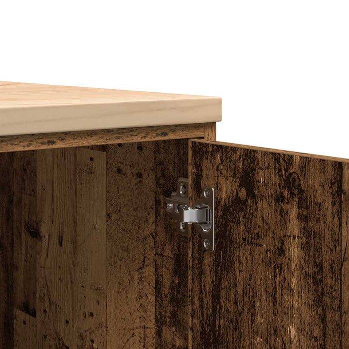 Dulap depozitare garaj lemn vechi 60x51x85 cm lemn masiv de pin - WALTI WALTI
