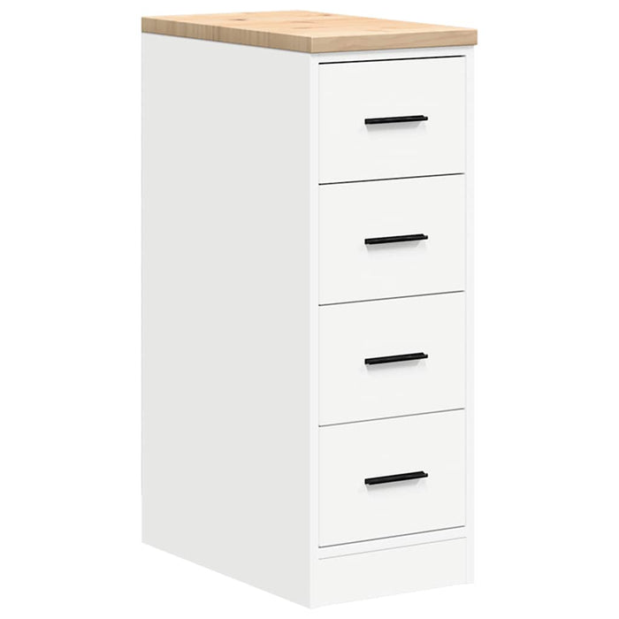Dulap depozitare garaj alb 30x51x85 cm lemn masiv de pin - WALTI WALTI