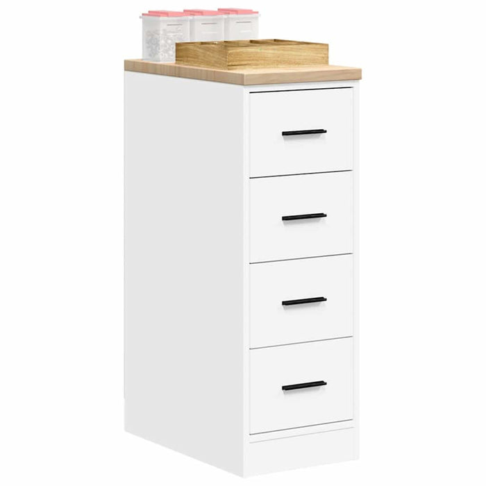 Dulap depozitare garaj alb 30x51x85 cm lemn masiv de pin - WALTI WALTI