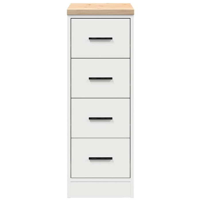 Dulap depozitare garaj alb 30x51x85 cm lemn masiv de pin - WALTI WALTI