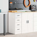 Dulap depozitare garaj alb 30x51x85 cm lemn masiv de pin - WALTI WALTI