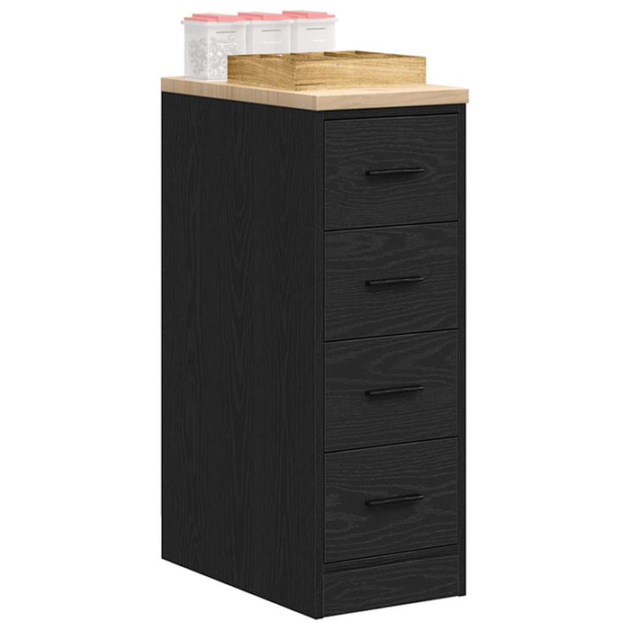Dulap depozitare garaj negru 30x51x85 cm lemn masiv de pin - WALTI WALTI