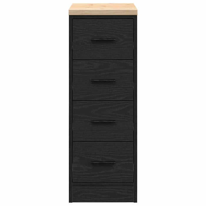 Dulap depozitare garaj negru 30x51x85 cm lemn masiv de pin - WALTI WALTI