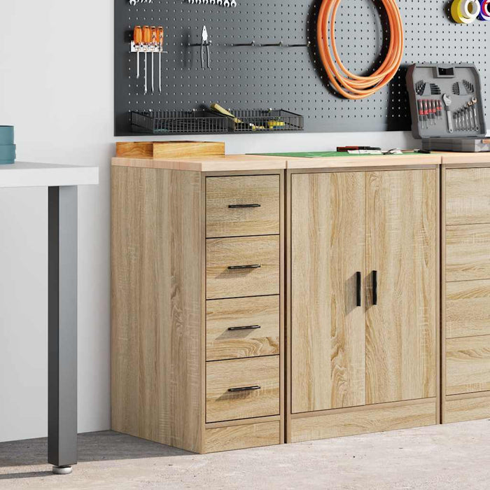 Dulap depozitare garaj Stejar Sonoma 30x51x85 cm lemn masiv pin - WALTI WALTI