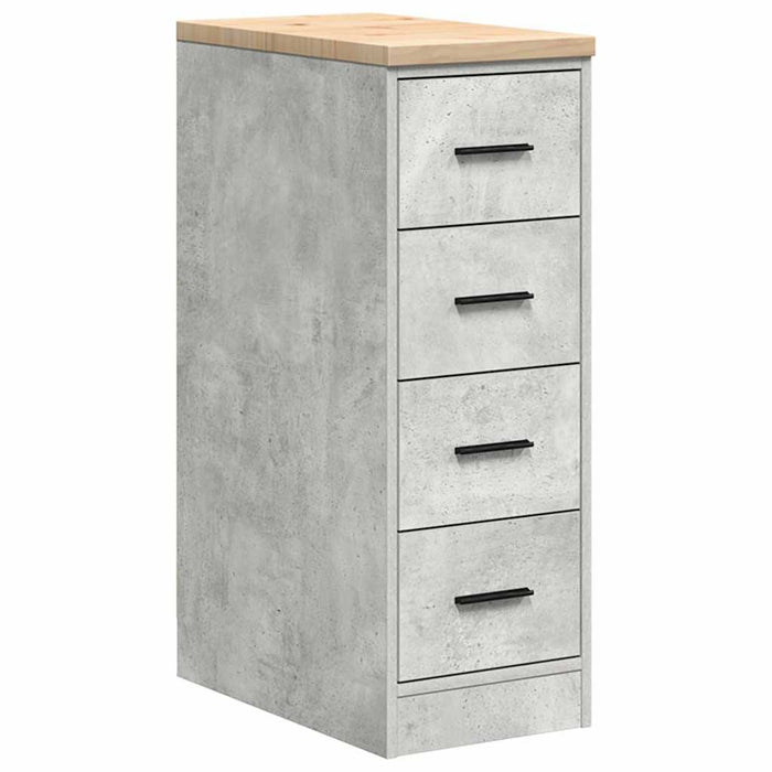 Dulap depozitare garaj Beton Gri 30x51x85 cm lemn masiv de pin WALTI