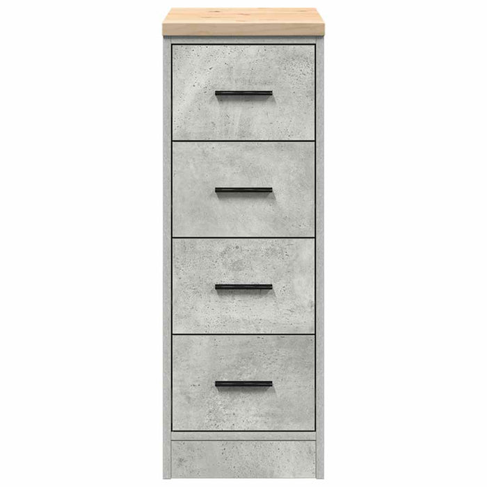 Dulap depozitare garaj Beton Gri 30x51x85 cm lemn masiv de pin WALTI