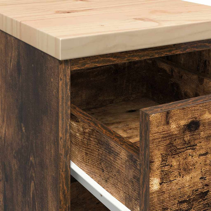 Dulap de depozitare pentru garaj stejar afumat 30x51x85 cm - WALTI WALTI