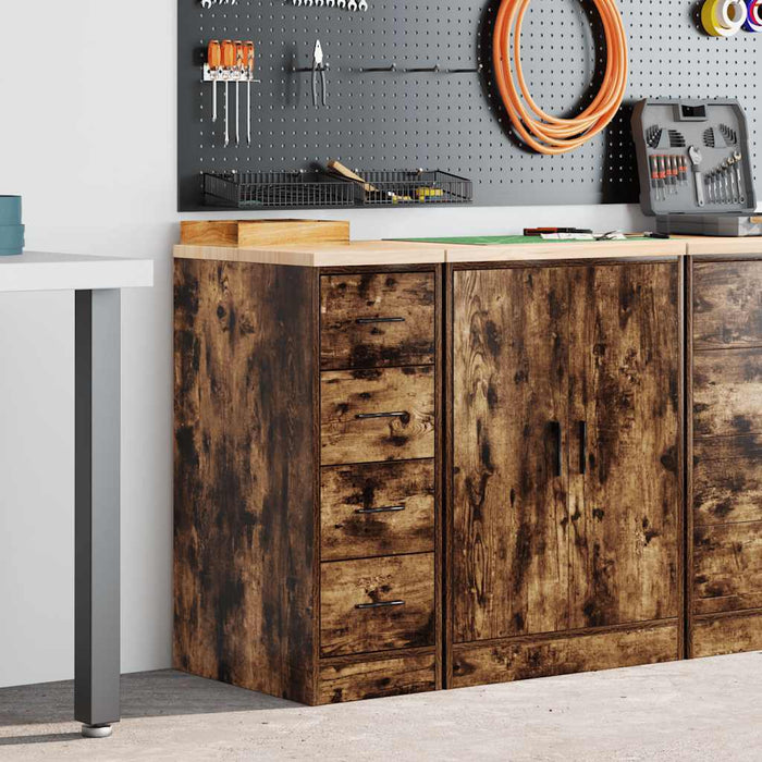 Dulap de depozitare pentru garaj stejar afumat 30x51x85 cm - WALTI WALTI