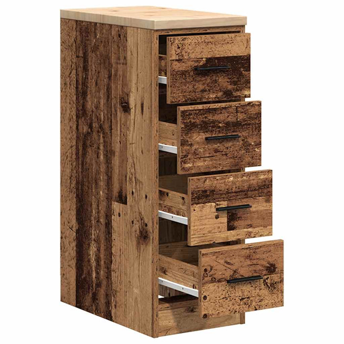 Dulap depozitare garaj lemn vechi 30x51x85 cm lemn masiv de pin - WALTI WALTI