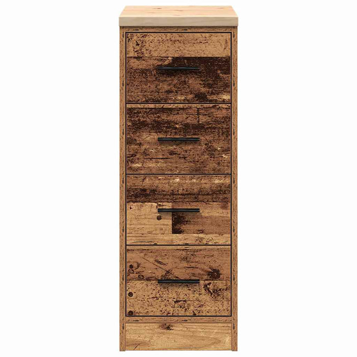 Dulap depozitare garaj lemn vechi 30x51x85 cm lemn masiv de pin - WALTI WALTI