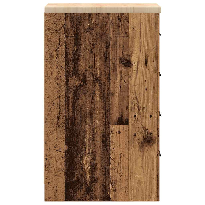 Dulap depozitare garaj lemn vechi 30x51x85 cm lemn masiv de pin - WALTI WALTI