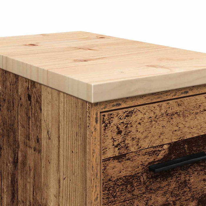 Dulap depozitare garaj lemn vechi 30x51x85 cm lemn masiv de pin - WALTI WALTI