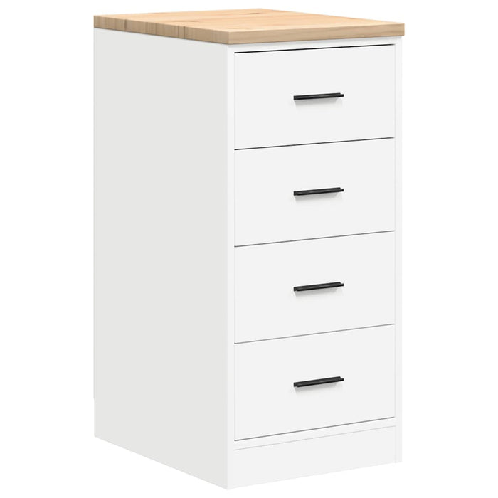 Dulap depozitare garaj alb 40x51x85 cm lemn masiv de pin - WALTI WALTI