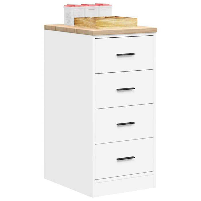 Dulap depozitare garaj alb 40x51x85 cm lemn masiv de pin - WALTI WALTI