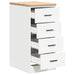 Dulap depozitare garaj alb 40x51x85 cm lemn masiv de pin - WALTI WALTI