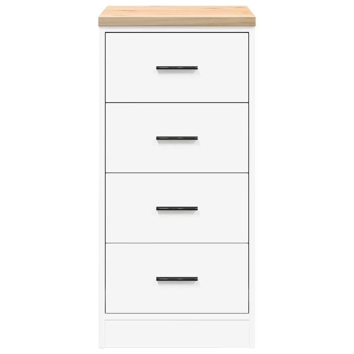 Dulap depozitare garaj alb 40x51x85 cm lemn masiv de pin - WALTI WALTI