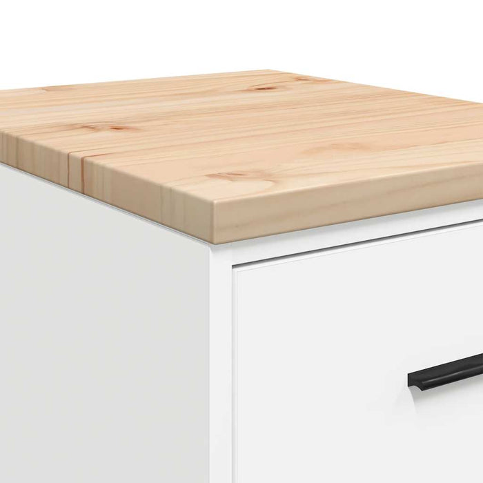 Dulap depozitare garaj alb 40x51x85 cm lemn masiv de pin - WALTI WALTI