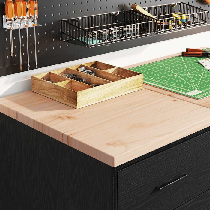 Dulap depozitare garaj negru 40x51x85 cm lemn masiv de pin - WALTI WALTI