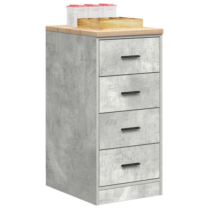 Dulap depozitare garaj Beton Gri 40x51x85 cm lemn masiv de pin - WALTI WALTI