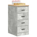 Dulap depozitare garaj Beton Gri 40x51x85 cm lemn masiv de pin - WALTI WALTI