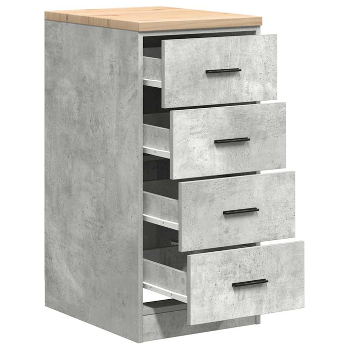 Dulap depozitare garaj Beton Gri 40x51x85 cm lemn masiv de pin - WALTI WALTI