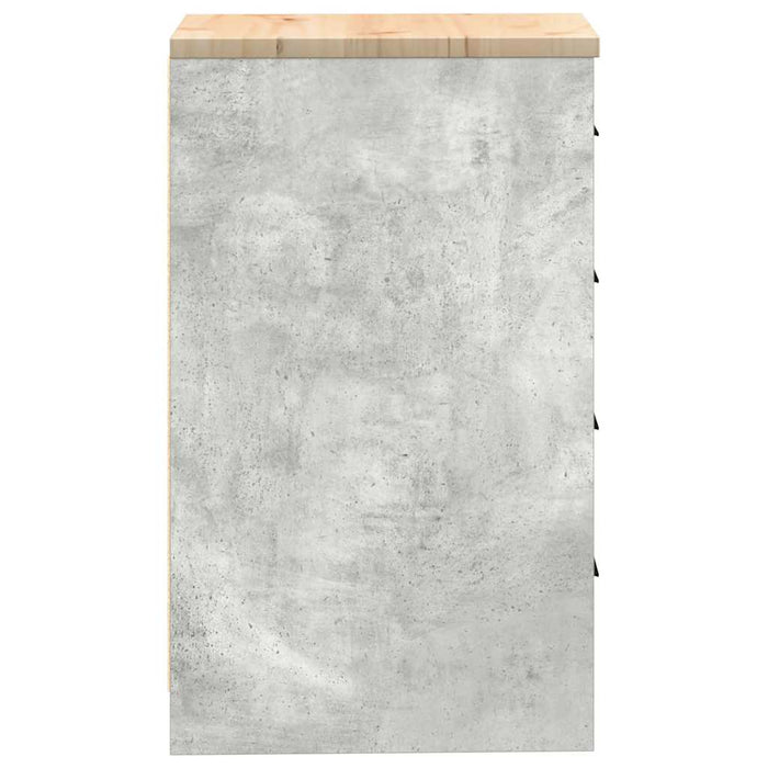 Dulap depozitare garaj Beton Gri 40x51x85 cm lemn masiv de pin - WALTI WALTI