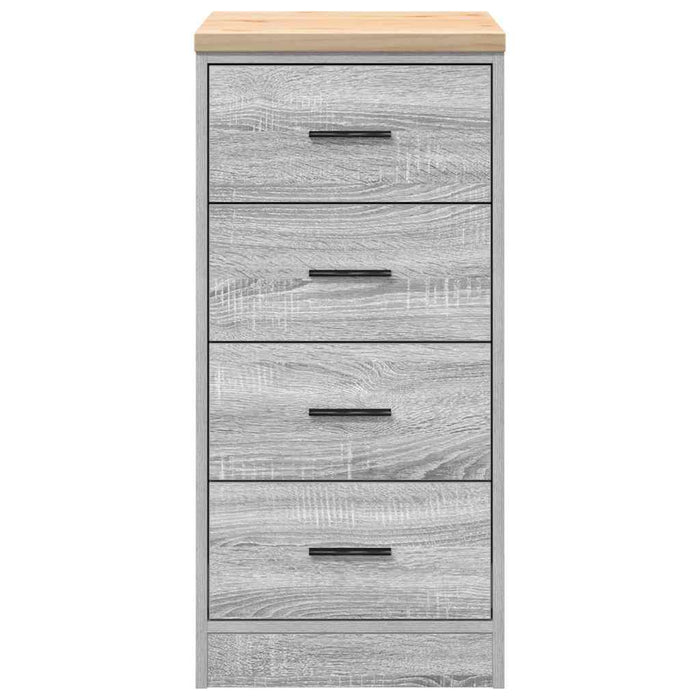 Dulap depozitare garaj gri Sonoma 40x51x85 cm lemn masiv de pin - WALTI WALTI
