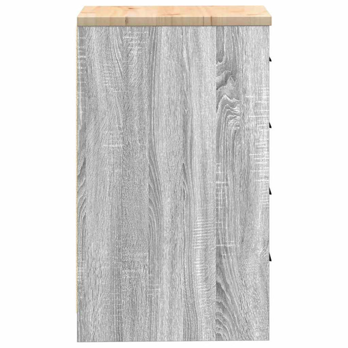 Dulap depozitare garaj gri Sonoma 40x51x85 cm lemn masiv de pin - WALTI WALTI