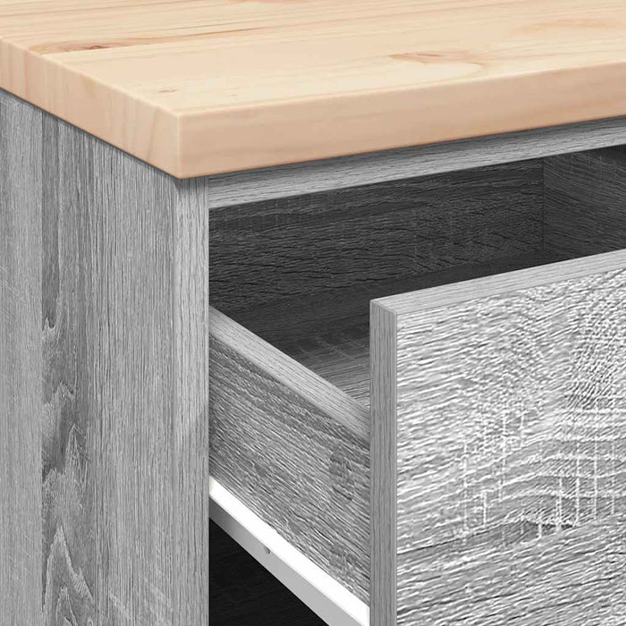 Dulap depozitare garaj gri Sonoma 40x51x85 cm lemn masiv de pin - WALTI WALTI