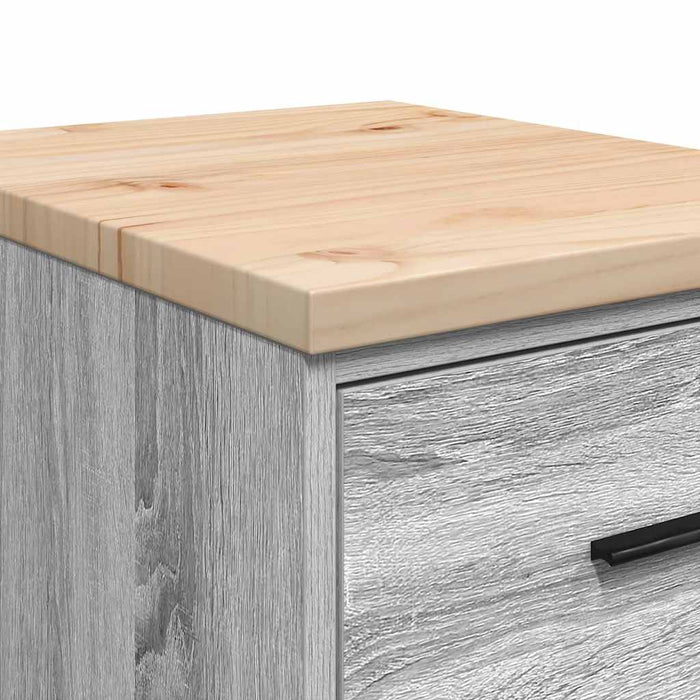 Dulap depozitare garaj gri Sonoma 40x51x85 cm lemn masiv de pin - WALTI WALTI