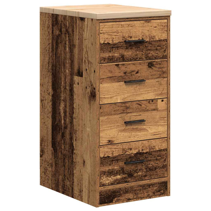 Dulap depozitare garaj lemn vechi 40x51x85 cm lemn masiv de pin - WALTI WALTI