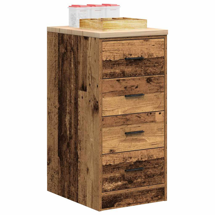 Dulap depozitare garaj lemn vechi 40x51x85 cm lemn masiv de pin - WALTI WALTI