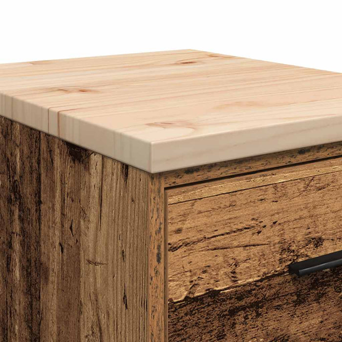 Dulap depozitare garaj lemn vechi 40x51x85 cm lemn masiv de pin - WALTI WALTI