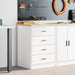 Dulap depozitare garaj alb 60x51x85 cm lemn masiv de pin - WALTI WALTI