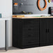 Dulap depozitare garaj negru 60x51x85 cm lemn masiv de pin - WALTI WALTI