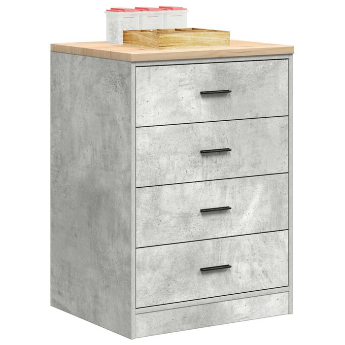 Dulap depozitare garaj Beton Gri 60x51x85 cm lemn masiv de pin WALTI