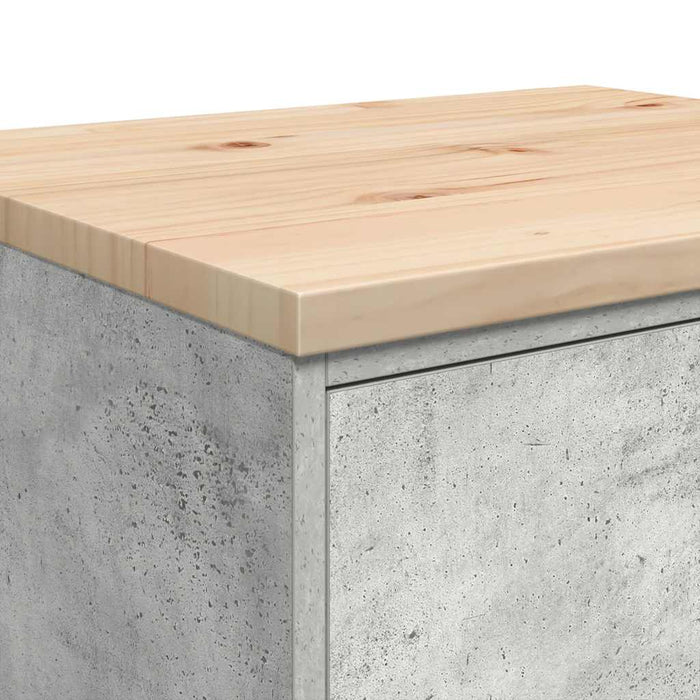 Dulap depozitare garaj Beton Gri 60x51x85 cm lemn masiv de pin WALTI
