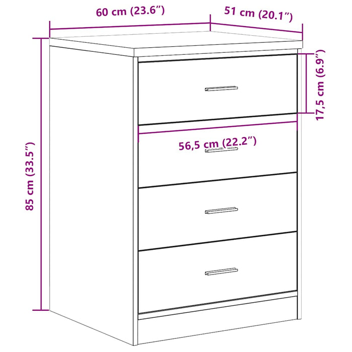 Dulap de depozitare pentru garaj stejar afumat 60x51x85 cm - WALTI WALTI
